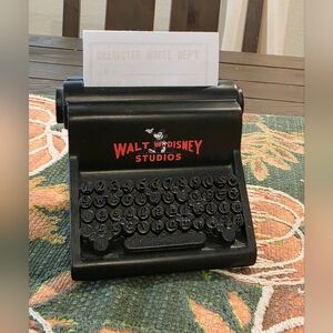 Disney Black Typewriter Stickey Notes Holder